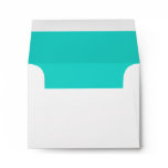 White Envelope, Aqua Blue Liner Envelope