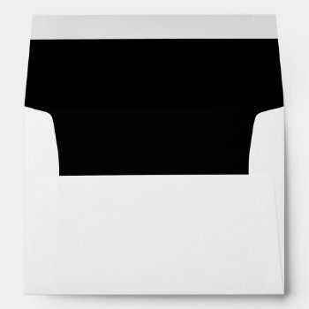 White Envelope  Black Lined Envelope by Mintleafstudio at Zazzle