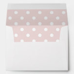 White Envelope, Blush Pink Polka Dot Lined Envelope at Zazzle