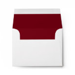 White Envelope, Cranberry Liner RSVP Envelope