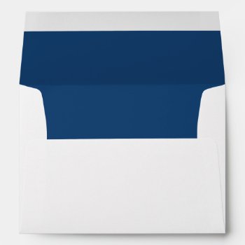 White Envelope  Dark Cobalt Blue Liner Envelope by Mintleafstudio at Zazzle