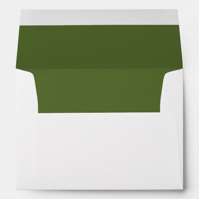 White Envelope, Dark Olive Green Liner Envelope (Back (Bottom))