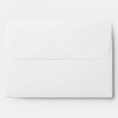 White Envelope, Dark Silver Gray Polka Dot Lined Envelope (Back (Top Flap))