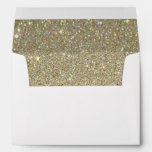 White Envelope, Gold Glitter Lined Envelope at Zazzle