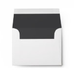 White Envelope, Gray Liner RSVP Envelope