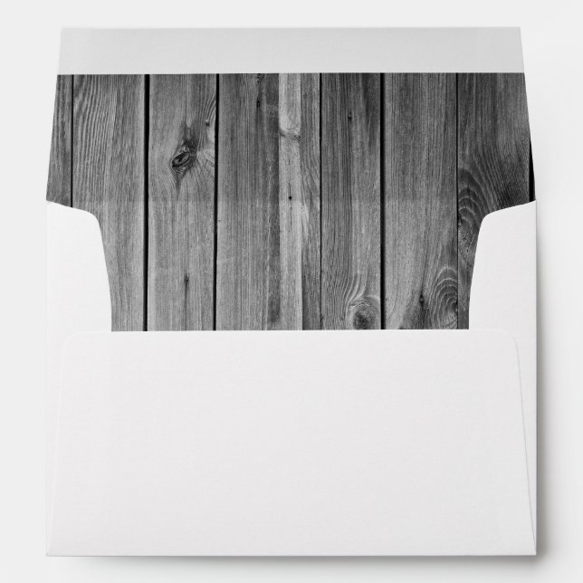 White Envelope, Gray Wood Liner Envelope (Back (Bottom))