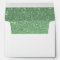 White Envelope, Green Glitter Lined