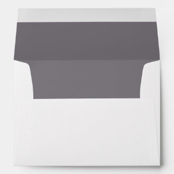 White Envelope  Grey Lined Envelope by Mintleafstudio at Zazzle
