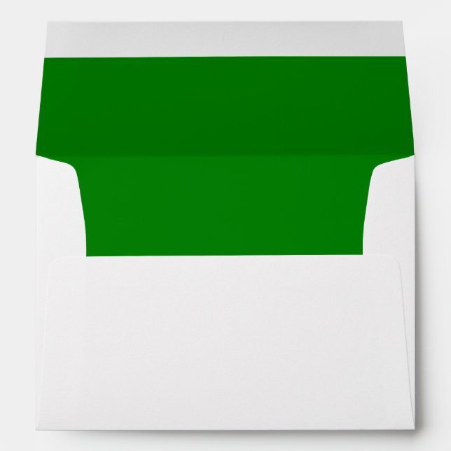 White Envelope, Kelly Green Liner Envelope (Back (Bottom))