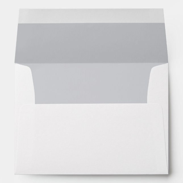 White Envelope, Light Gray / Silver Lined Envelope (Back (Bottom))