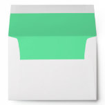 White Envelope, Light Teal Green Liner Envelope