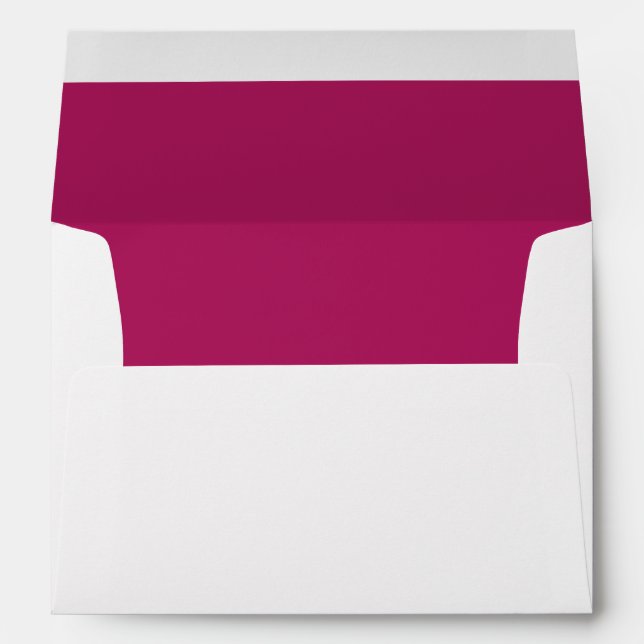 White Envelope, Magenta Lined Envelope (Back (Bottom))