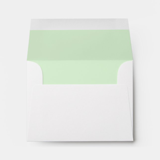 White Envelope, Mint Liner RSVP Envelope (Back (Bottom))
