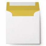 White Envelope, Mustard Lined Square Envelope