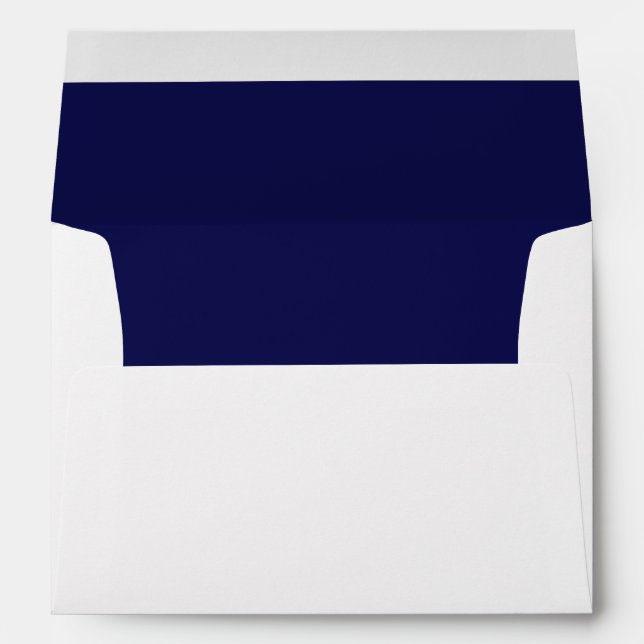 White Envelope, Navy Liner Envelope (Back (Bottom))
