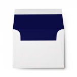 White Envelope, Navy Liner RSVP Envelope