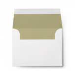 White Envelope, Olive Liner RSVP Envelope