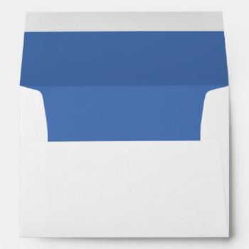 White Envelope  Pale Sapphire Blue Lined Envelope by Mintleafstudio at Zazzle