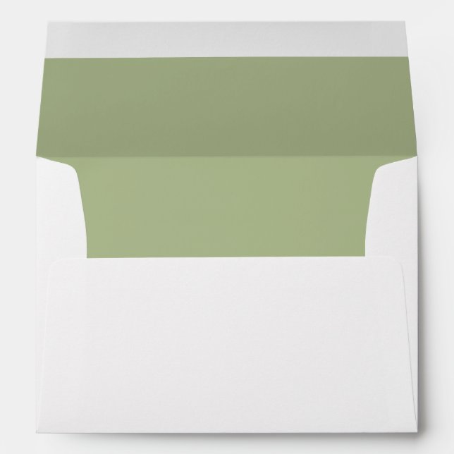 White Envelope, Peridot Green Liner Envelope (Back (Bottom))