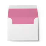 White Envelope, Pink Liner RSVP Envelope