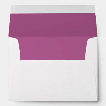 White Envelope  Purple Fuchsia Liner Envelope by Mintleafstudio at Zazzle