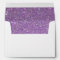 White Envelope, Purple Glitter Lined