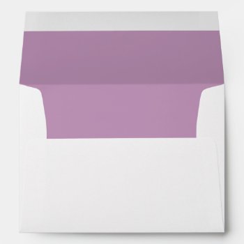 White Envelope  Purple Lilac Liner Envelope by Mintleafstudio at Zazzle