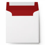 White Envelope, Red Liner RSVP Envelope