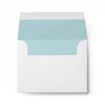 White Envelope, Sea Blue Liner RSVP Envelope