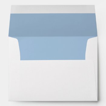 White Envelope  Sky Blue Liner Envelope by Mintleafstudio at Zazzle