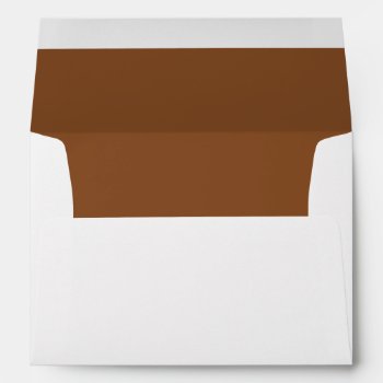 White Envelope  Toffee Brown Liner Envelope by Mintleafstudio at Zazzle