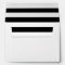 White Envelope with Black and White Stripes