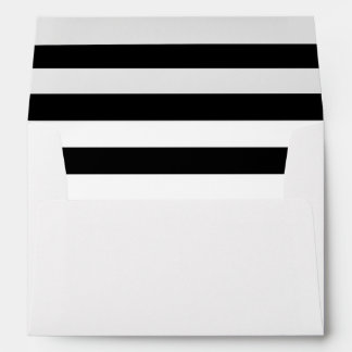 White Envelope with Black and White Stripes