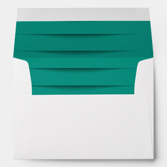 White Envelope with Green Striped Interior (Back (Bottom))