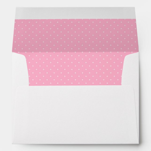 White Envelope with Pink Polka Dot Pattern (Back (Bottom))