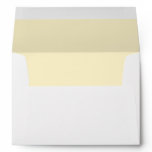 White Envelope, Yellow Cream  Lined Envelope