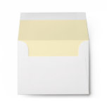 White Envelope, Yellow Liner RSVP Envelope