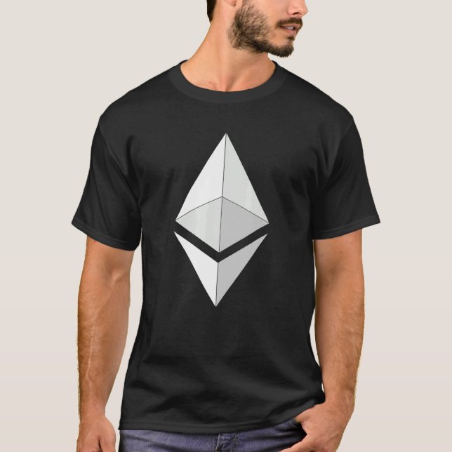 White Ethereum Symbol T-Shirt (Front)