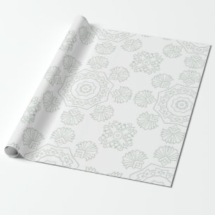 White ethnic pattern wrapping paper