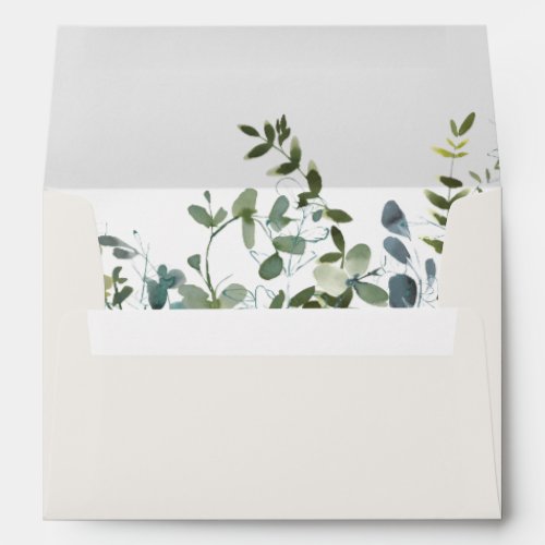 White Eucalyptus Baby Shower Envelope