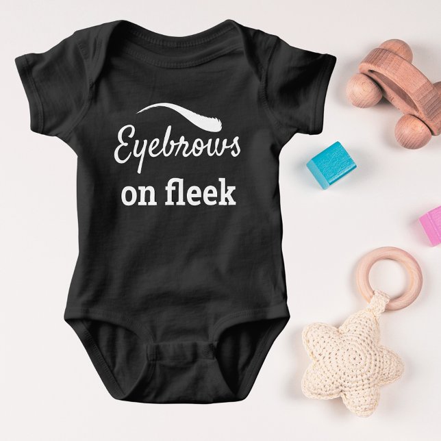 White Eyebrows on Fleek Trendy Flawless Style, ZFJ Baby Bodysuit (White Eyebrows on Fleek Trendy Flawless Style, ZFJ Baby Bodysuit)