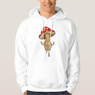 White Eyes Cute Mushroom Hooded Sweatshirt 