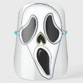 White Face Ghostly Scream Halloween Novelty Face Shield (Front)