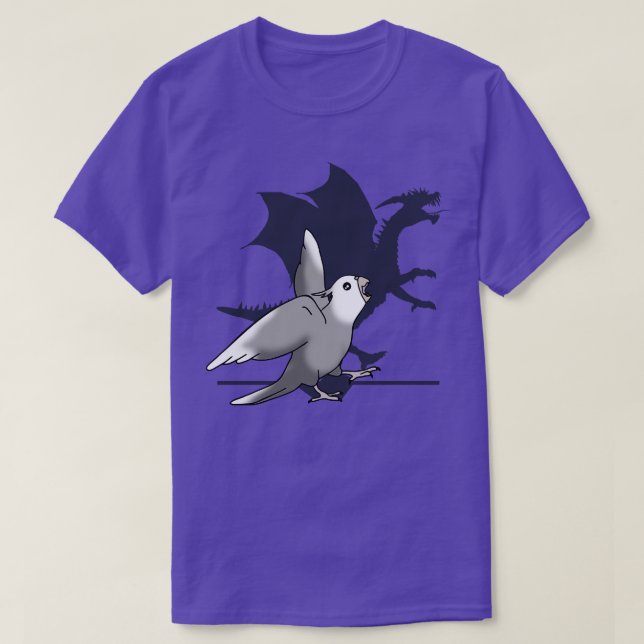 White faced Cockatiel Dragon Shadow T-Shirt (Design Front)