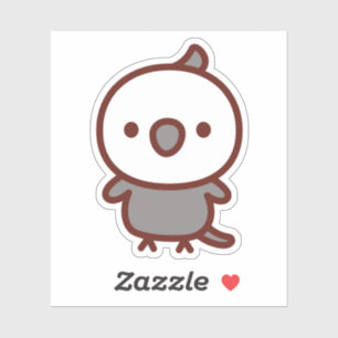white-faced male Cockatiel Sticker