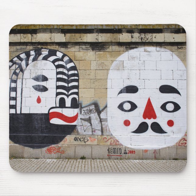White Faces Mouse Pad (Front)