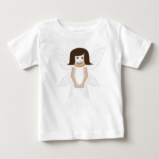 white fairy in fairytale, fall, happy birthday baby T-Shirt (Front)
