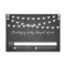 White Fairy Lights Chalkboard Wedding RSVP Card