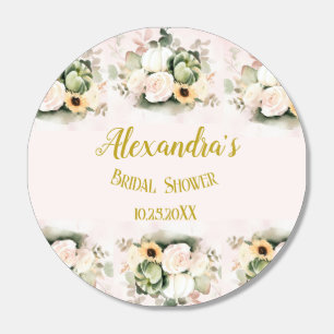 White fall Pumpkins floral Bridal Shower Hershey®'s Kisses®