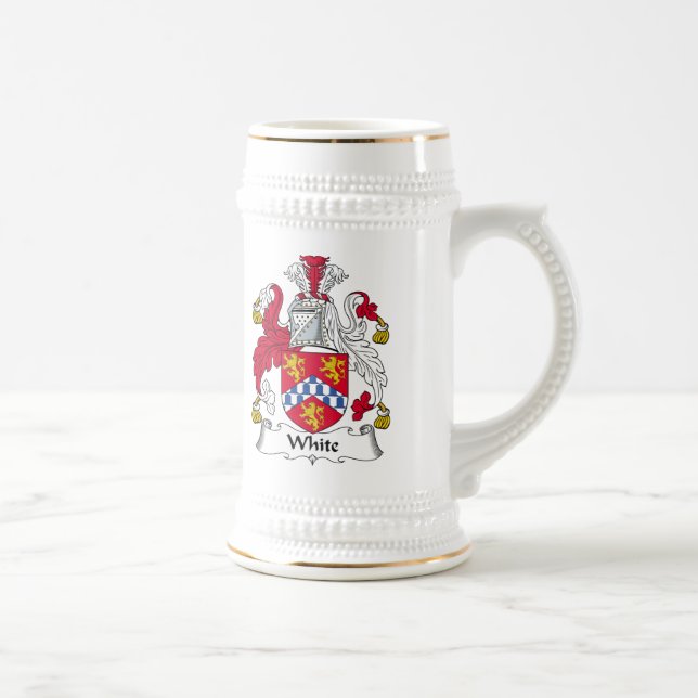 White Family Crest Beer Stein (Right)